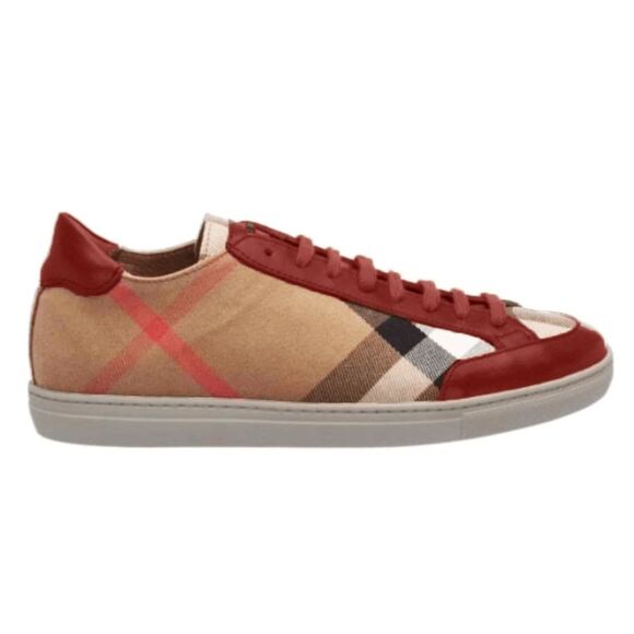 BURBERRY Hartsfields Check House Lace-Up Sneaker Size 40 - Picture 1 of 11